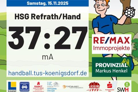 Königsdorfer mA verliert Spitzenspiel in Refrath/Hand