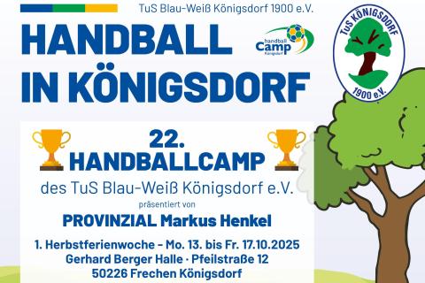 22. Königsdorfer Handballcamp Herbst 2025
