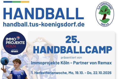 25. Königsdorfer Handballcamp - Herbst 2026