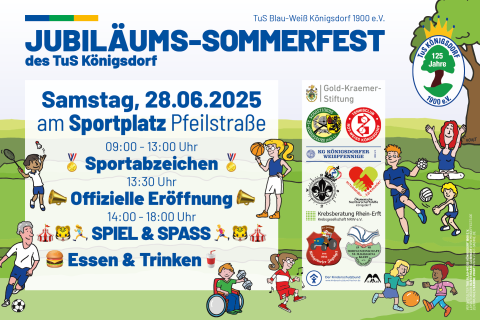 Jubiläums-Sommerfest am 28.06.2025