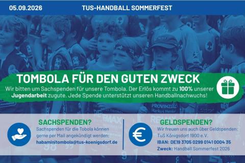 Handball-Sommerfest 2026: Wir suchen Preise für unsere große Tombola!