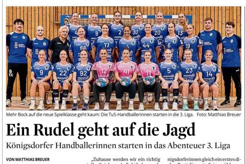 „Ein Rudel geht auf die Jagd“ – Presse blickt auf den Drittliga-Start unserer 1. Damen