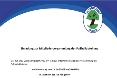 Einladung Mitgliederversammlung